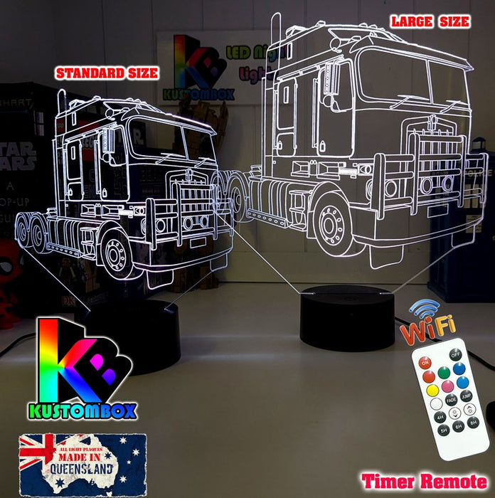 Kenworth K100 Semi Truck 3D LED Night Light Lamp - KustomboxNight Lights & Ambient LightingKustomboxStandard Size