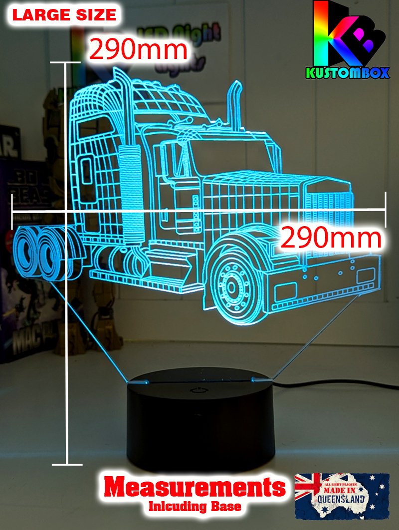 Kenworth Semi Truck C509 3D LED Night Light Lamp - KustomboxNight Lights & Ambient LightingKustomboxStandard Size