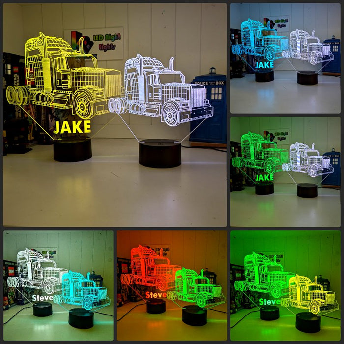 Kenworth Semi Truck C509 3D LED Night Light Lamp - KustomboxNight Lights & Ambient LightingKustomboxStandard Size