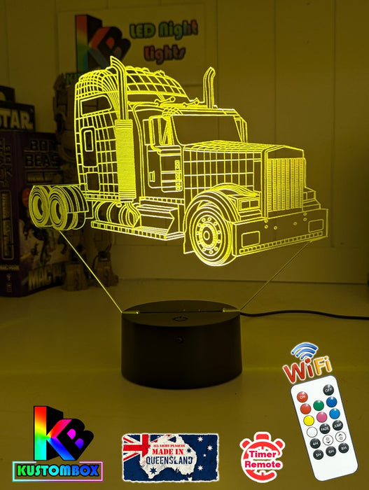 Kenworth Semi Truck C509 3D LED Night Light Lamp - KustomboxNight Lights & Ambient LightingKustomboxStandard Size