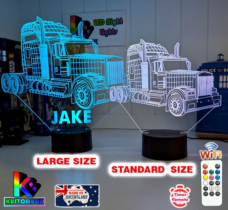 Kenworth Semi Truck C509 3D LED Night Light Lamp - KustomboxNight Lights & Ambient LightingKustomboxStandard Size