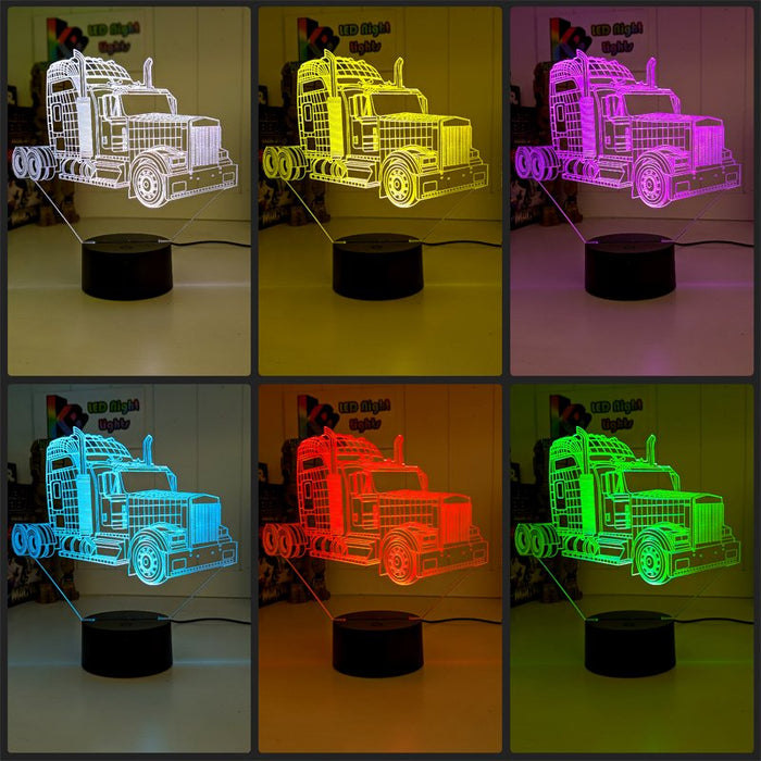 Kenworth Semi Truck C509 3D LED Night Light Lamp - KustomboxNight Lights & Ambient LightingKustomboxStandard Size