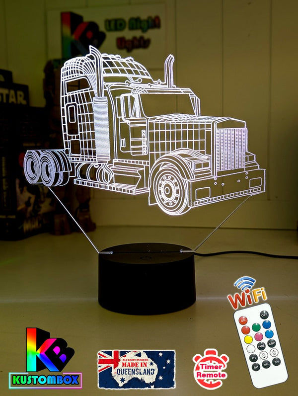 Kenworth Semi Truck C509 3D LED Night Light Lamp - KustomboxNight Lights & Ambient LightingKustomboxStandard Size