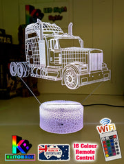 Kenworth Semi Truck C509 3D LED Night Light Lamp - KustomboxNight Lights & Ambient LightingKustomboxStandard Size