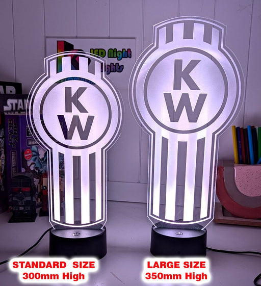 Kenworth Semi Truck Logo 3D LED Night Light Lamp - KustomboxNight Lights & Ambient LightingKustomboxStandard Size