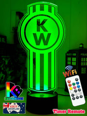 Kenworth Semi Truck Logo 3D LED Night Light Lamp - KustomboxNight Lights & Ambient LightingKustomboxStandard Size