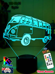 Kombi - Combi Van VW Volkswagon 3D LED Night Light Lamp - KustomboxNight Lights & Ambient LightingKustomboxStandard Size - No Name