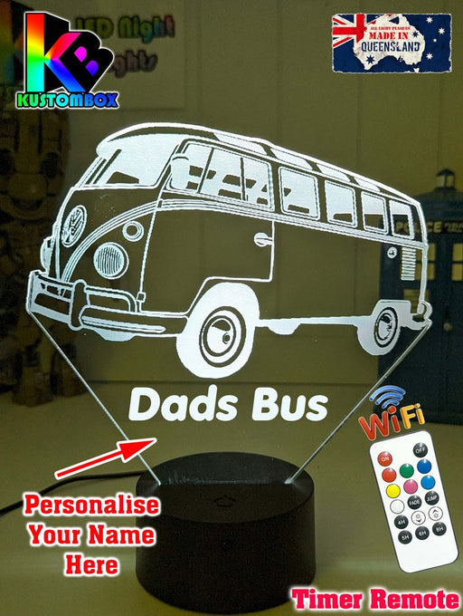 Kombi - Combi Van VW Volkswagon 3D LED Night Light Lamp - KustomboxNight Lights & Ambient LightingKustomboxStandard Size - No Name