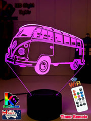 Kombi - Combi Van VW Volkswagon 3D LED Night Light Lamp - KustomboxNight Lights & Ambient LightingKustomboxStandard Size - No Name