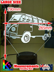 Kombi - Combi Van VW Volkswagon 3D LED Night Light Lamp - KustomboxNight Lights & Ambient LightingKustomboxStandard Size - No Name