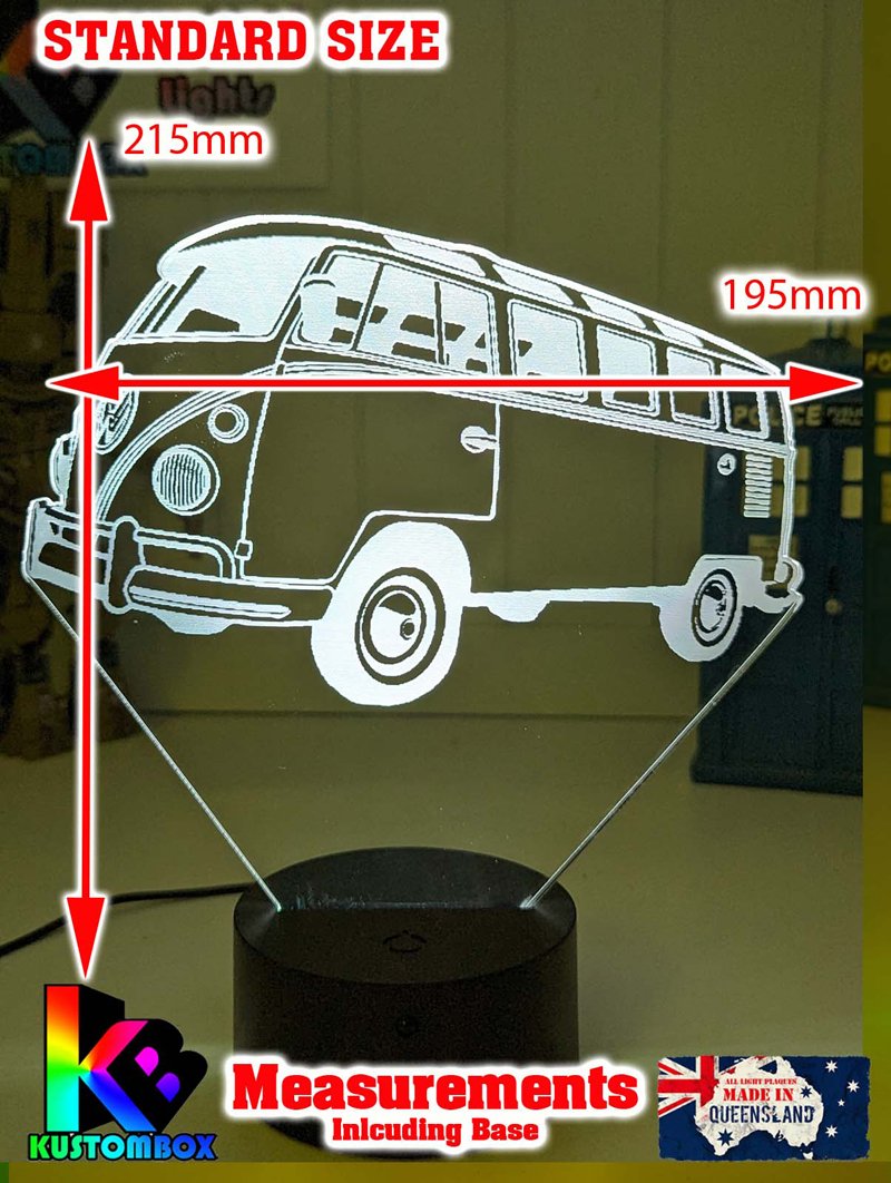 Kombi - Combi Van VW Volkswagon 3D LED Night Light Lamp - KustomboxNight Lights & Ambient LightingKustomboxStandard Size - No Name