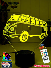 Kombi - Combi Van VW Volkswagon 3D LED Night Light Lamp - KustomboxNight Lights & Ambient LightingKustomboxStandard Size - No Name