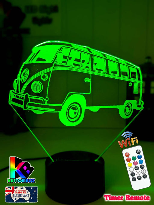 Kombi - Combi Van VW Volkswagon 3D LED Night Light Lamp - KustomboxNight Lights & Ambient LightingKustomboxStandard Size - No Name