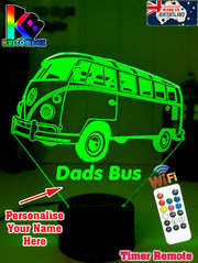 Kombi - Combi Van VW Volkswagon 3D LED Night Light Lamp - KustomboxNight Lights & Ambient LightingKustomboxStandard Size - No Name