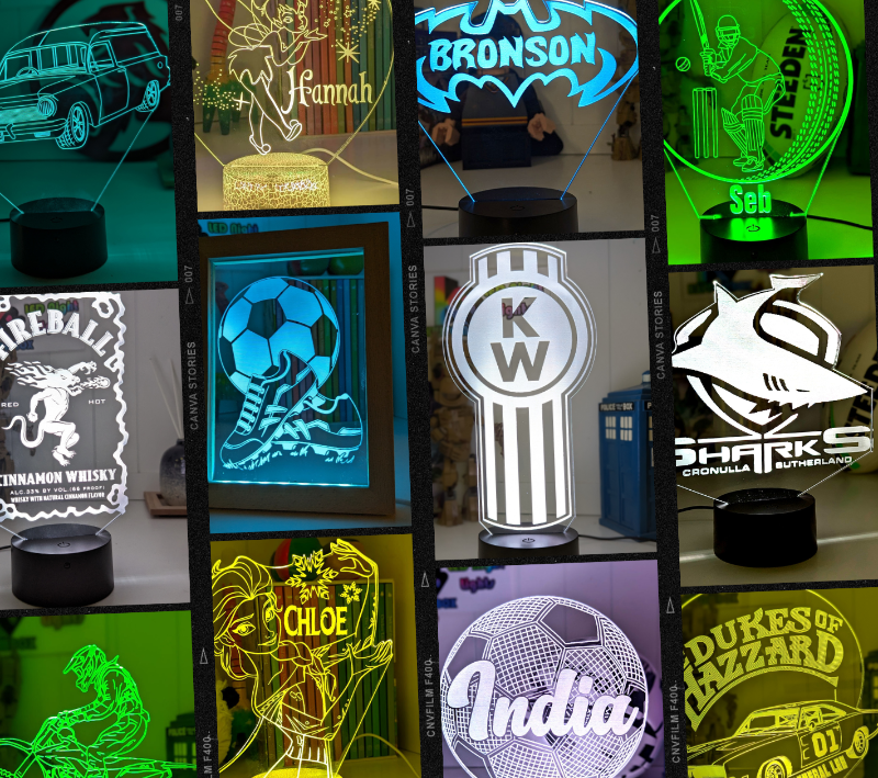 kustombox Led Night night Lamp Collage