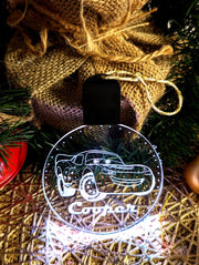 Lighting Mcqueen Personalised Christmas Tree Bauble 3D LED Light Decoration - KustomboxNight Lights & Ambient LightingKustomboxBauble Personalised