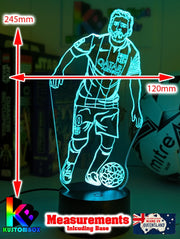 Lionel Messi Argentine Footballer Player 3D LED Night Light - KustomboxNight Lights & Ambient LightingKustomboxStandardWhite Crack Base