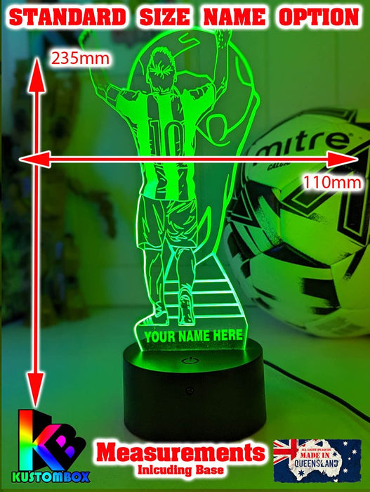 Lionel Messi Footballer Player World Cup 3D LED Night Light - KustomboxNight Lights & Ambient LightingKustomboxStandardWhite Crack Base