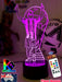 Lionel Messi Footballer Player World Cup 3D LED Night Light - KustomboxNight Lights & Ambient LightingKustomboxStandardWhite Crack Base