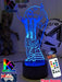 Lionel Messi Footballer Player World Cup 3D LED Night Light - KustomboxNight Lights & Ambient LightingKustomboxStandardWhite Crack Base