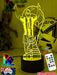Lionel Messi Footballer Player World Cup 3D LED Night Light - KustomboxNight Lights & Ambient LightingKustomboxStandardWhite Crack Base