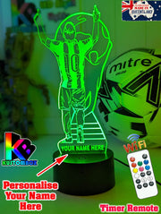 Lionel Messi Footballer Player World Cup 3D LED Night Light - KustomboxNight Lights & Ambient LightingKustomboxStandardWhite Crack Base