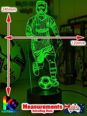 Lionel Messi Soccer Footballer Player 3D LED Night Light - KustomboxNight Lights & Ambient LightingKustomboxStandardWhite Crack Base
