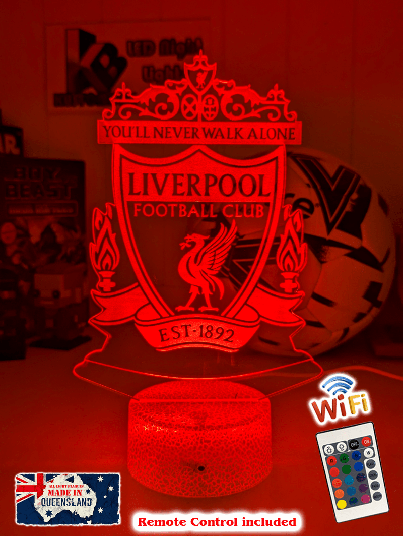 LIVERPOOL Football Soccer Club 3D LED Night Light Lamp - KustomboxNight Lights & Ambient LightingKustomboxStandard Size