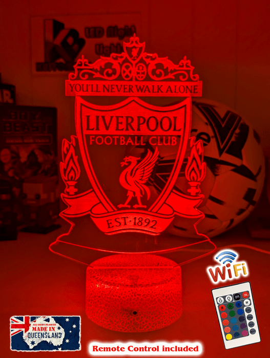 LIVERPOOL Football Soccer Club 3D LED Night Light Lamp - KustomboxNight Lights & Ambient LightingKustomboxStandard Size