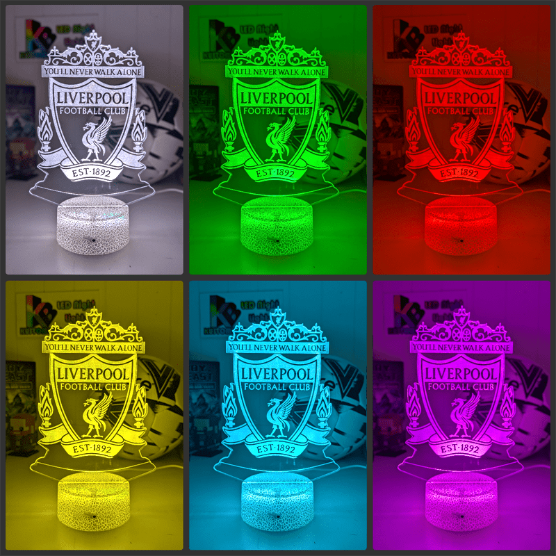 LIVERPOOL Football Soccer Club 3D LED Night Light Lamp - KustomboxNight Lights & Ambient LightingKustomboxStandard Size