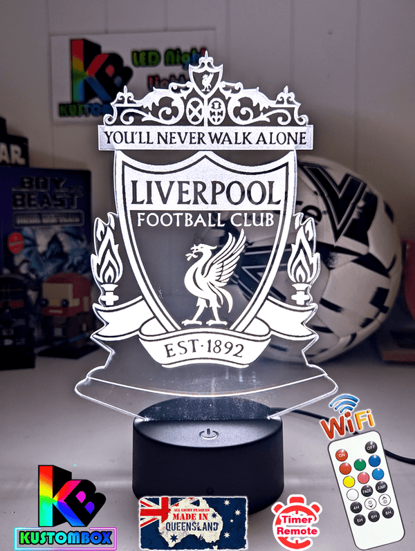 LIVERPOOL Football Soccer Club 3D LED Night Light Lamp - KustomboxNight Lights & Ambient LightingKustomboxStandard Size