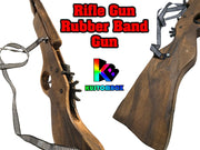 Long Barrel Wooden Rifle Gun - Rubber Band Launcher Timber x 2 pc - KustomboxToys & GamesKustomboxLong Barrel Rifle x 1 pc