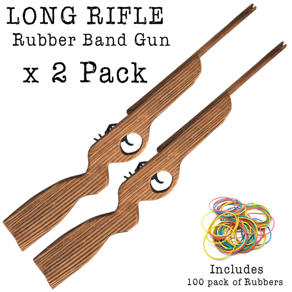 Long Rifle Shotgun Gun Wooden Rubber Band Gun Handmade Toy - KustomboxToys & GamesKustomboxLong Barrel Rifle x 2 pc