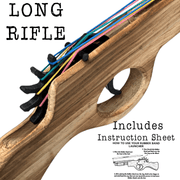 Long Rifle Shotgun Gun Wooden Rubber Band Gun Handmade Wooden Toy - KustomboxToys & GamesKustomboxLong Barrel Rifle x 1 pc