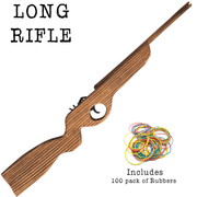 Long Rifle Shotgun Gun Wooden Rubber Band Gun Handmade Wooden Toy - KustomboxToys & GamesKustomboxLong Barrel Rifle x 1 pc