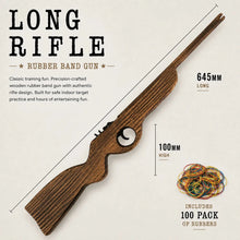 Long Rifle Wooden Rubber Band Toy Classic Timber Toy Gun - KustomboxToys & GamesKustombox2 x Long Rifle