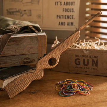 Remington Rifle Wooden Rubber Band Toy Classic Timber Toy Gun