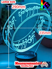 Lord of the Rings My Precious Ring 3D LED Night Light Lamp - KustomboxNight Lights & Ambient LightingKustomboxStandard Size