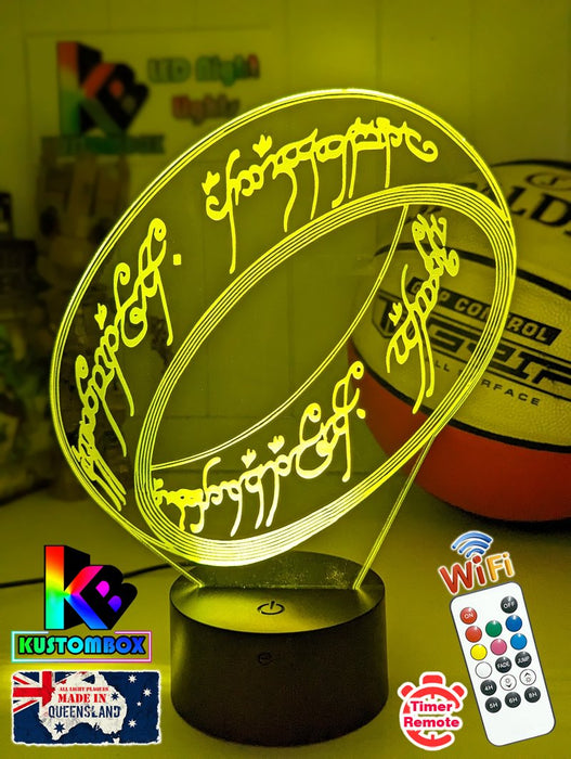 Lord of the Rings My Precious Ring 3D LED Night Light Lamp - KustomboxNight Lights & Ambient LightingKustomboxStandard Size