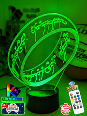 Lord of the Rings My Precious Ring 3D LED Night Light Lamp - KustomboxNight Lights & Ambient LightingKustomboxStandard Size