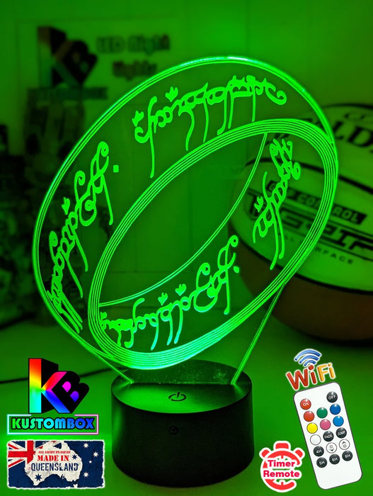 Lord of the Rings My Precious Ring 3D LED Night Light Lamp - KustomboxNight Lights & Ambient LightingKustomboxStandard Size