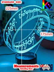 Lord of the Rings My Precious Ring 3D LED Night Light Lamp - KustomboxNight Lights & Ambient LightingKustomboxStandard Size