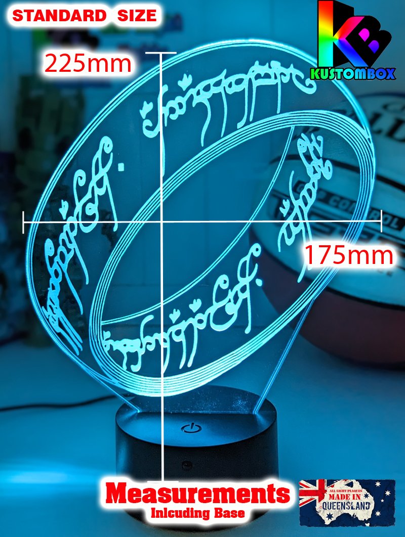Lord of the Rings My Precious Ring 3D LED Night Light Lamp - KustomboxNight Lights & Ambient LightingKustomboxStandard Size
