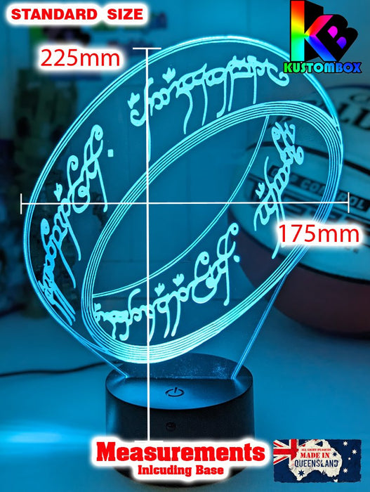 Lord of the Rings My Precious Ring 3D LED Night Light Lamp - KustomboxNight Lights & Ambient LightingKustomboxStandard Size