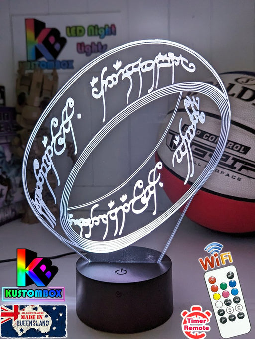 Lord of the Rings My Precious Ring 3D LED Night Light Lamp - KustomboxNight Lights & Ambient LightingKustomboxStandard Size