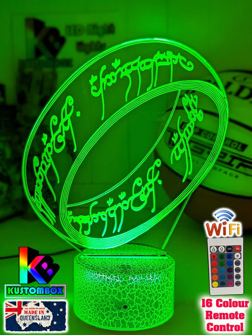 Lord of the Rings My Precious Ring 3D LED Night Light Lamp - KustomboxNight Lights & Ambient LightingKustomboxStandard Size