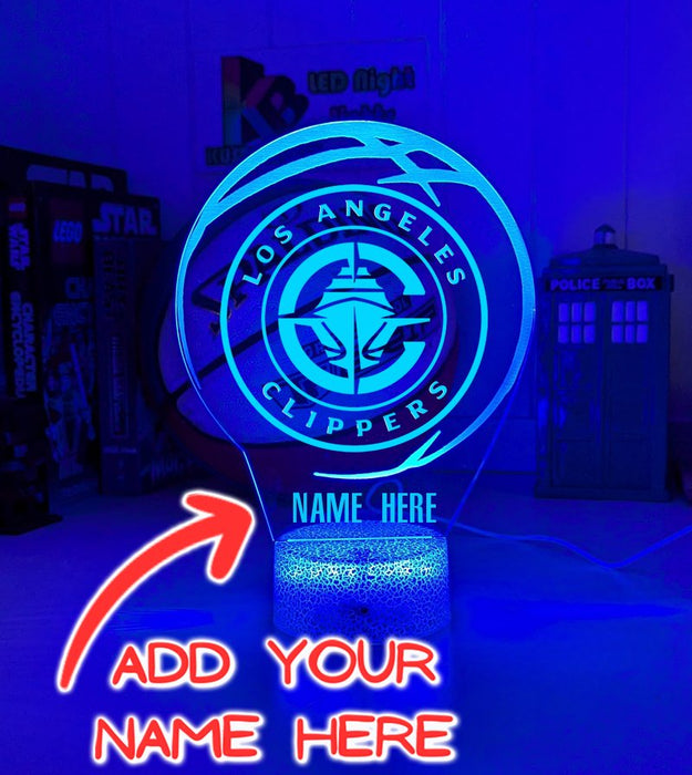 Los Angeles Clippers Basketball Team 3D LED Night Light Lamp - KustomboxNight Lights & Ambient LightingKustomboxStandard Size