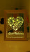 Love Heart Flowers Personalised Name Timber Frame USB 3D LED Night Light Lamp - KustomboxNight Lights & Ambient LightingKustomboxTimber Frame Light - $34.99