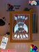 Love Heart Wings Personalised Name Timber Frame base USB 3D LED Night Light + Remote - KustomboxNight Lights & Ambient LightingKustomboxTimber Frame Light