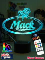 Mack Truck Bulldog Logo Personalised 3d Led Night Light Lamp - KustomboxNight Lights & Ambient LightingKustomboxStandard Size